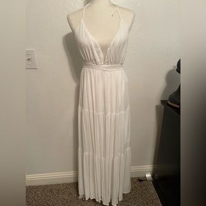 Long boho white dress